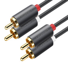 כבל אודיו UGREEN 10519 RCA x2 Male to Male - 3m