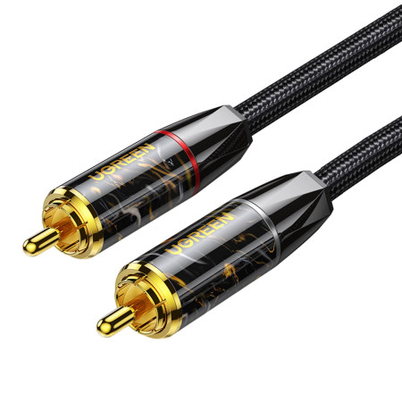 כבל אודיו UGREEN RCA Male to Male Hi-Fi OCC Copper - 2m