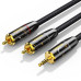 כבל אודיו UGREEN 3.5mm Male to RCA Male x2 Hi-Fi SCC OCC Copper - 2m