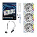 Lian-Li UNI SL Wireless LCD 120mm Reverse White x3 Fans