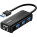 UGREEN USB-A to USB-A3.0 x3 + 1G LAN Hub