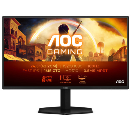 מסך מחשב לגיימינג AOC 24.5" IPS FHD 180Hz 0.5ms
