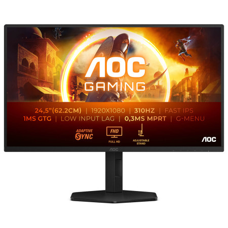 מסך מחשב לגיימינג AOC 24.5" IPS FHD 310Hz 0.3ms