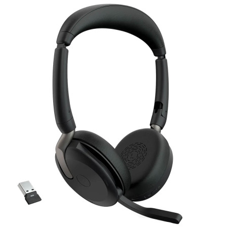 אוזניות קשת אלחוטיות + מעמד טעינה Jabra Evolve2 65 Flex UC USB-A Stereo