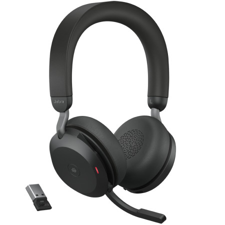 Jabra Evolve2 75 UC USB-A Bluetooth Stereo Headset Black