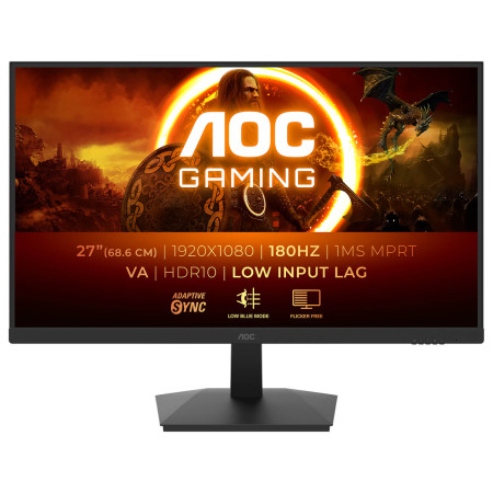 מסך מחשב לגיימינג AOC 27" VA FHD 180Hz 1ms
