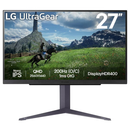 מסך מחשב לגיימינג LG 27" UltraGear IPS QHD 180Hz 1ms