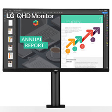 מסך מחשב LG 27" Ergo IPS QHD 75Hz 5ms
