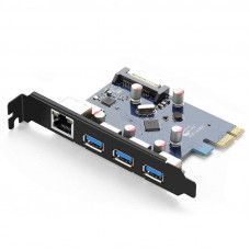 כרטיס הרחבה UGREEN PCI-E to LAN Gigabit + USB3.0 x3