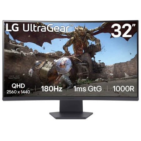 מסך מחשב קעור לגיימינג LG 31.5" UltraGear VA QHD 180Hz 1ms 1000R