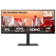 מסך מחשב קעור LG 34" UltraWide IPS QHD 60Hz 5ms 3800R