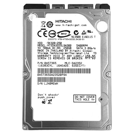 Hitachi HDD 250G 5400 8MB SATA 2.5