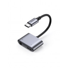 ממיר דיגיטלי לאנלוגי UGREEN USB-C to 3.5 mm + USB-C | PD 30W | 24-bit-96kHz | DAC Splitter