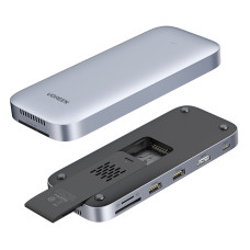 UGREEN USB-C 3.2 Gen2 to HDMI 4K/60Hz | x2 USB-A 3.0 | SD/micro SD | with SSD M.2 (NVMe/SATA) 10Gbps Enclosure Dock