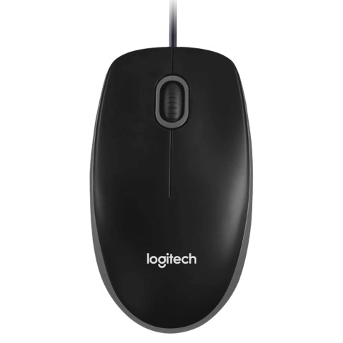 עכבר Logitech B100 USB צבע שחור