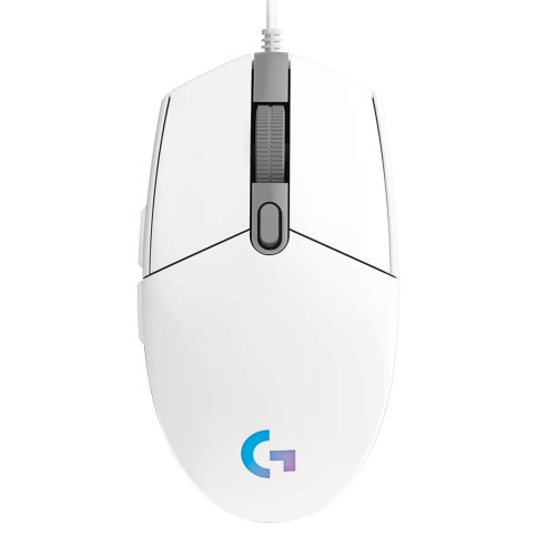 עכבר גיימינג Logitech G203 Lightsync RGB צבע לבן