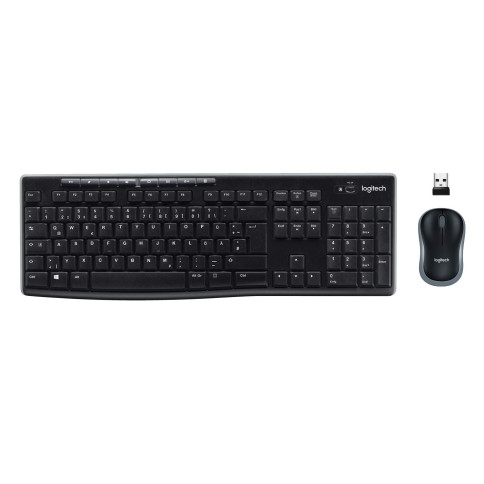 סט מקלדת ועכבר אלחוטי עם רוסית Logitech MK270