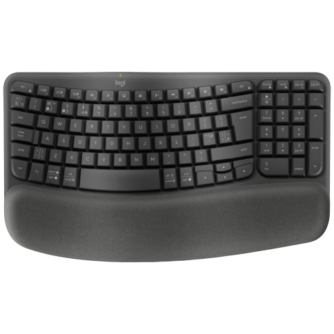 מקלדת ארגונומית אלחוטית Logitech Wave Keys עברית/אנגלית