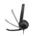 אוזניות קשת חוטיות Logitech H390 USB צבע שחור