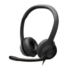 אוזניות קשת חוטיות Logitech H390 USB צבע שחור
