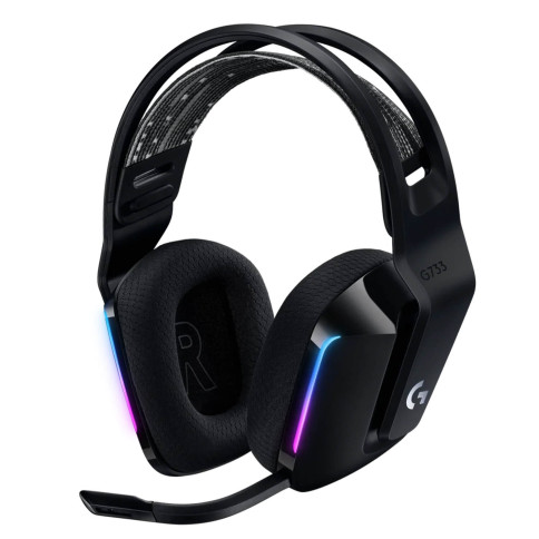 אוזניות קשת אלחוטיות לגיימינג Logitech G733 Lightspeed צבע שחור
