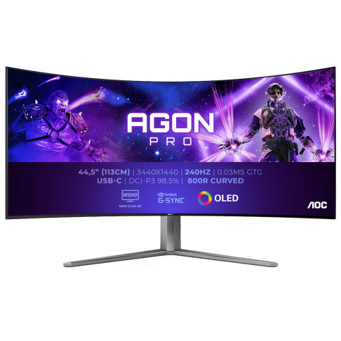 מסך מחשב קעור לגיימינג AOC 44.5