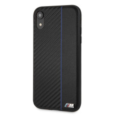 CG Mobile IPhone XR BMW M COLLECTION Carbon PU & Red Stripe Hard Case - Navy