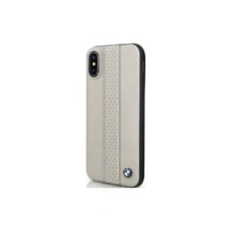 CG Mobile כיסוי מעור אמיתי לאייפון X/XS בצבע אפור-חום BMW רשמי