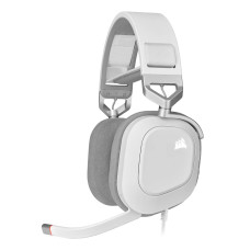 אוזניות קשת חוטיות לגיימינג Corsair HS80 RGB USB White צבע לבן