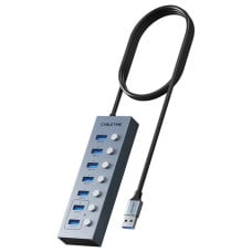 CABLETIME USB-A to 7-Ports USB-A 3.0 (USB-C Power) HUB