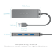 Vention USB-A 3.0 to USB-Ax4 with 1m MicroUSB Optional Power Hub