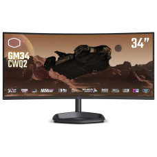 מסך מחשב קעור לגיימינג CoolerMaster 34" GM34-CWQ2 VA UWQHD 180Hz 0.5ms 1500R