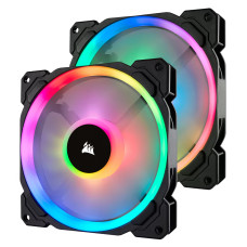 Corsair LL140 RGB 140mm Dual Light Loop RGB LED PWM Fan - 2 Fan Pack with Lighting Node PRO