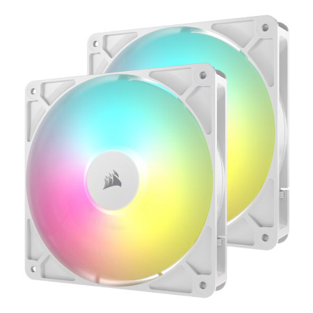 Corsair RS140 ARGB 140mm PWM Fans White - Dual Pack