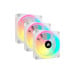 Corsair iCUE LINK QX120 RGB White 120mm PWM Fans x3 Starter Kit