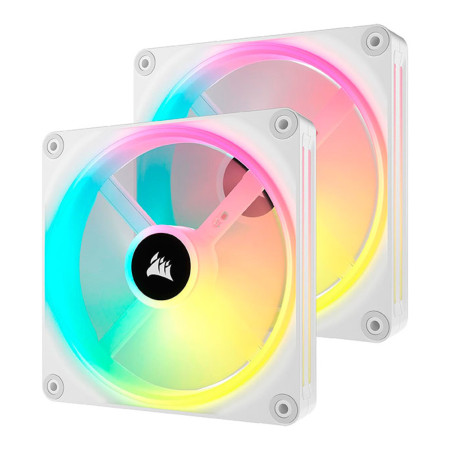 Corsair iCUE LINK QX140 RGB 140mm PWM White Fans x2 Starter Kit