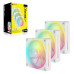 Corsair iCUE LINK LX120 RGB PWM 120mm 3x Fans Starter Kit White