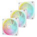 Corsair iCUE LINK LX120 RGB PWM 120mm 3x Fans Starter Kit White