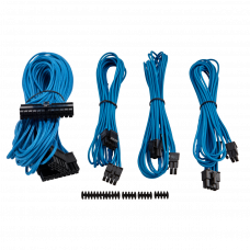 Corsair Premium Individually Sleeved PSU Cable Kit Starter Package Type 4 (Generation 3) - Blue