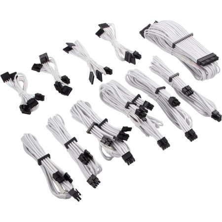 Corsair Premium Sleeved Type-5 PSU White Cables Pro Kit