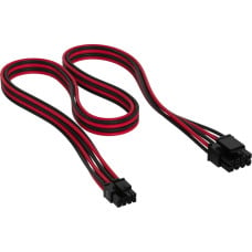 Corsair Premium Sleeved PCIe Type 5 Gen 5 Red/Black Cable