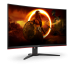 מסך גיימינג קעור AOC 31.5" QHD 165Hz 1ms VA