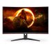 מסך גיימינג קעור AOC 31.5" QHD 165Hz 1ms VA