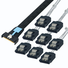 MCIO X8 to 8xSATA 50cm Data cable