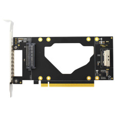 PCIe5.0 x16 to 2xU.2 (SFF-8639) + MCIO X8 Expansion Card