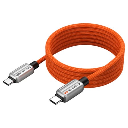 CABLETIME USB-C 240W Magnetic Charging Cable 2m - Orange