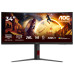 מסך מחשב קעור לגיימינג AOC 34" CU34G4Z VA QHD 240Hz 0.3ms 1500R