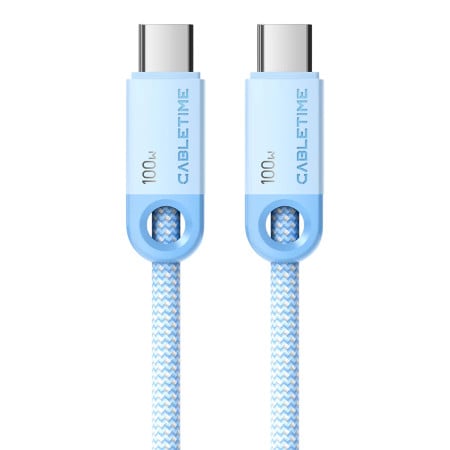 CABLETIME USB-C 100W Charging Cable 1m - Blue