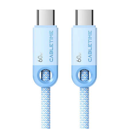 CABLETIME USB-C 60W Charging Cable 1m - Blue