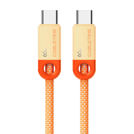 CABLETIME USB-C 60W Charging Cable 1m - Orange